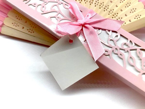 Handfächer -rosa- mit Geschenkbox