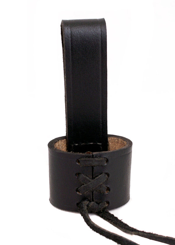 Dolch Gürtelhalter aus Leder, schwarz, verstellbar